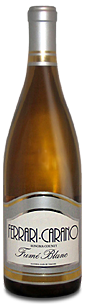 wine bottle, ferrari carano, fume blanc, sauvignon blanc